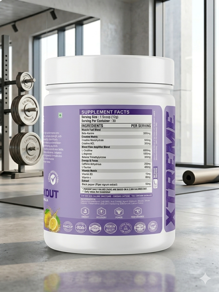 Stark Fitness Lemon Volt Pre-Workout | Energy & Pump Supplement